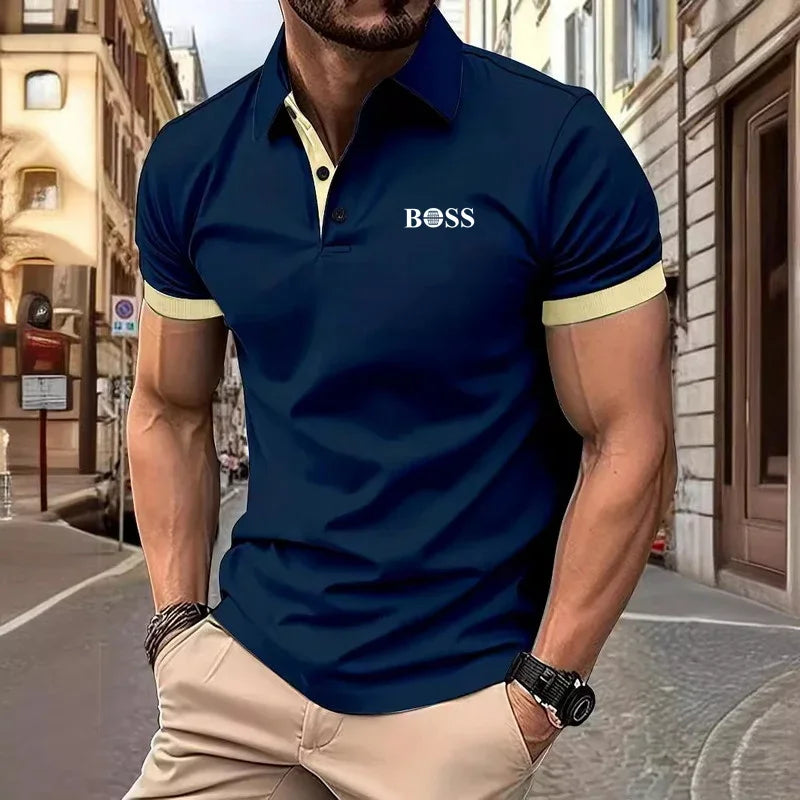 Summer men's polo shirt t shirt for man Fashion leisure polo new in tops & tees polo shirts herren man clothes Men Business Polo