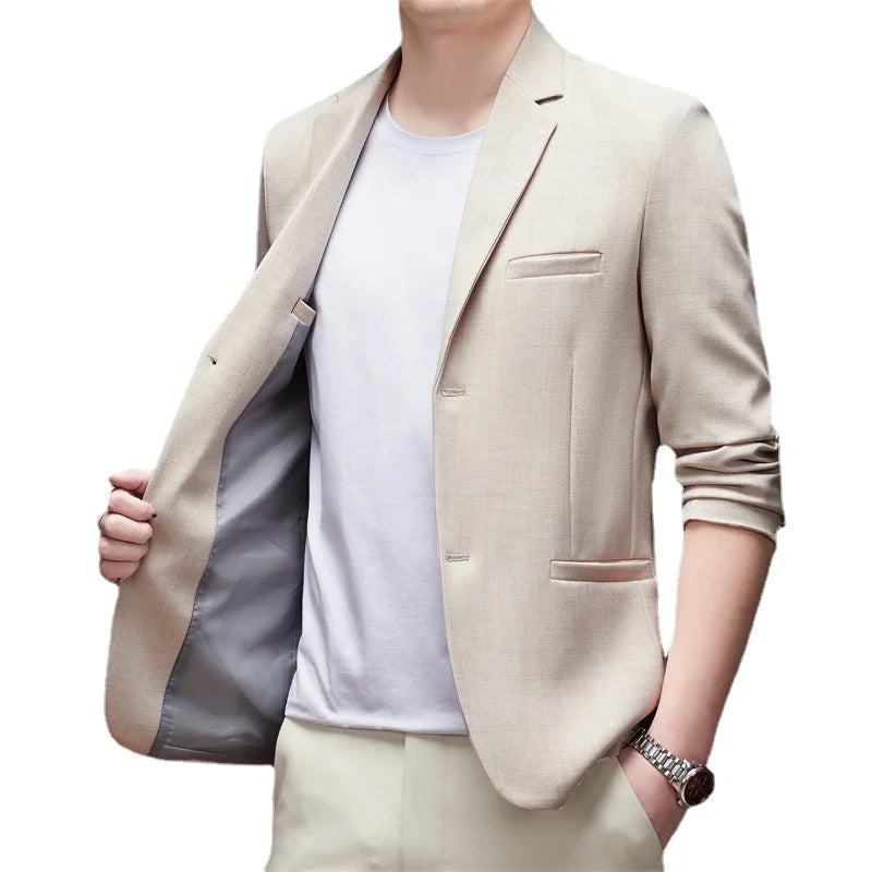 Autumn New Men's Long-sleeved Suit Jacket, Business Casual Slim Blazers , Asian Size Men Coat