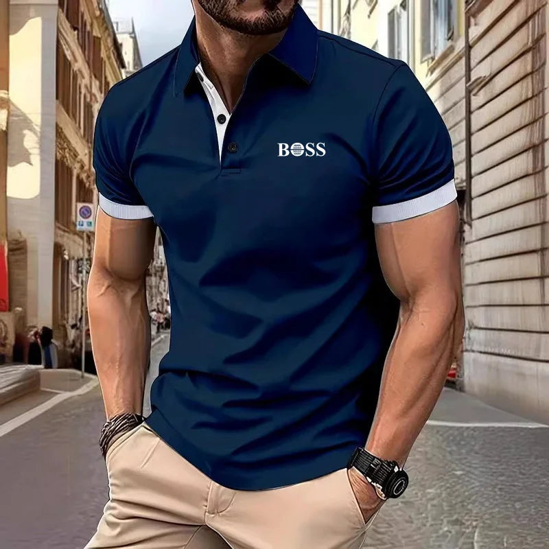 Summer men's polo shirt t shirt for man Fashion leisure polo new in tops & tees polo shirts herren man clothes Men Business Polo