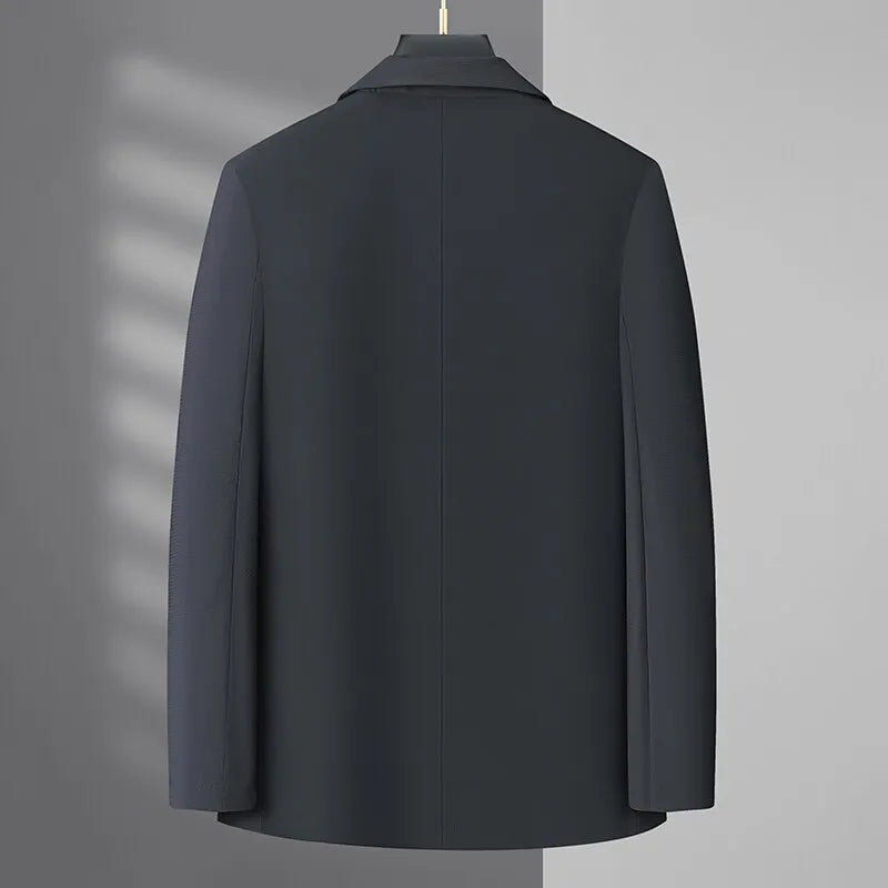 2025 Summer Ice Silk Thin Sunscreen Suit Jackets for Men Classic Business Casual Blazers Wedding Social Dress Coat Men Clothing