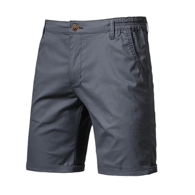 2025 Men Shorts Summer Cotton Middle Waist Male Casual Business Men Shorts Printed Beach Stretch Chino Classic Fit Short Homme