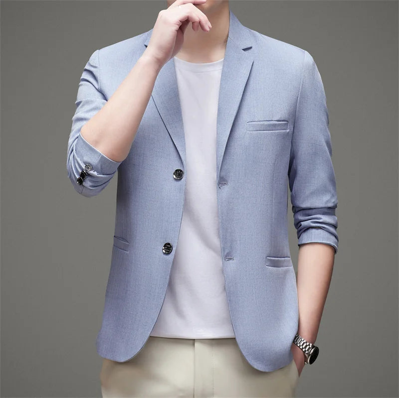 Autumn New Men's Long-sleeved Suit Jacket, Business Casual Slim Blazers , Asian Size Men Coat