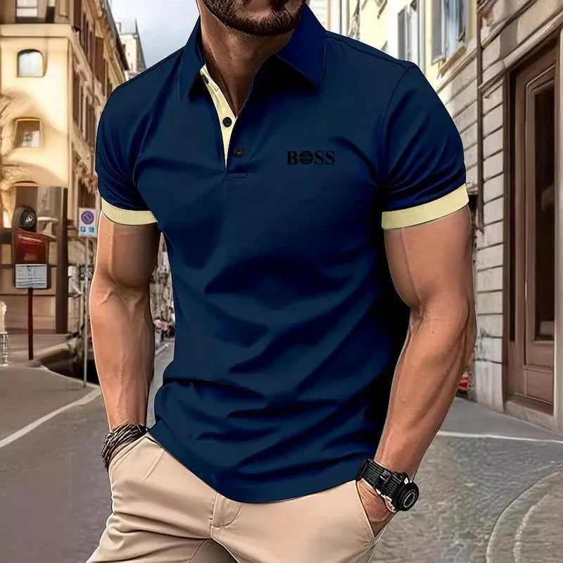 Summer men's polo shirt t shirt for man Fashion leisure polo new in tops & tees polo shirts herren man clothes Men Business Polo