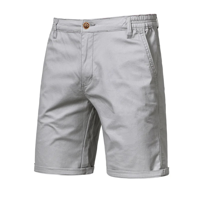 2025 Men Shorts Summer Cotton Middle Waist Male Casual Business Men Shorts Printed Beach Stretch Chino Classic Fit Short Homme