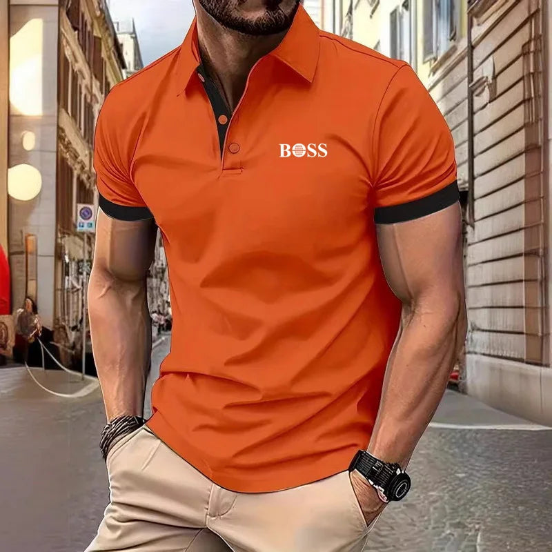 Summer men's polo shirt t shirt for man Fashion leisure polo new in tops & tees polo shirts herren man clothes Men Business Polo