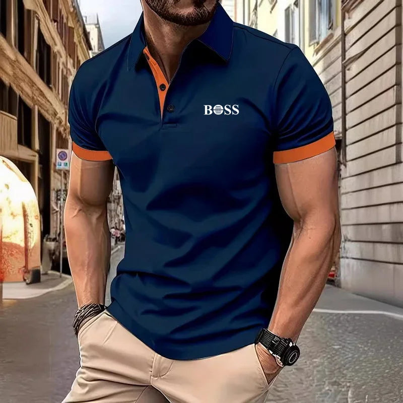 Summer men's polo shirt t shirt for man Fashion leisure polo new in tops & tees polo shirts herren man clothes Men Business Polo