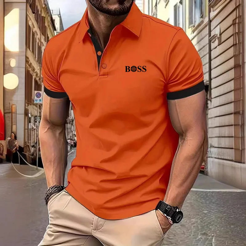 Summer men's polo shirt t shirt for man Fashion leisure polo new in tops & tees polo shirts herren man clothes Men Business Polo