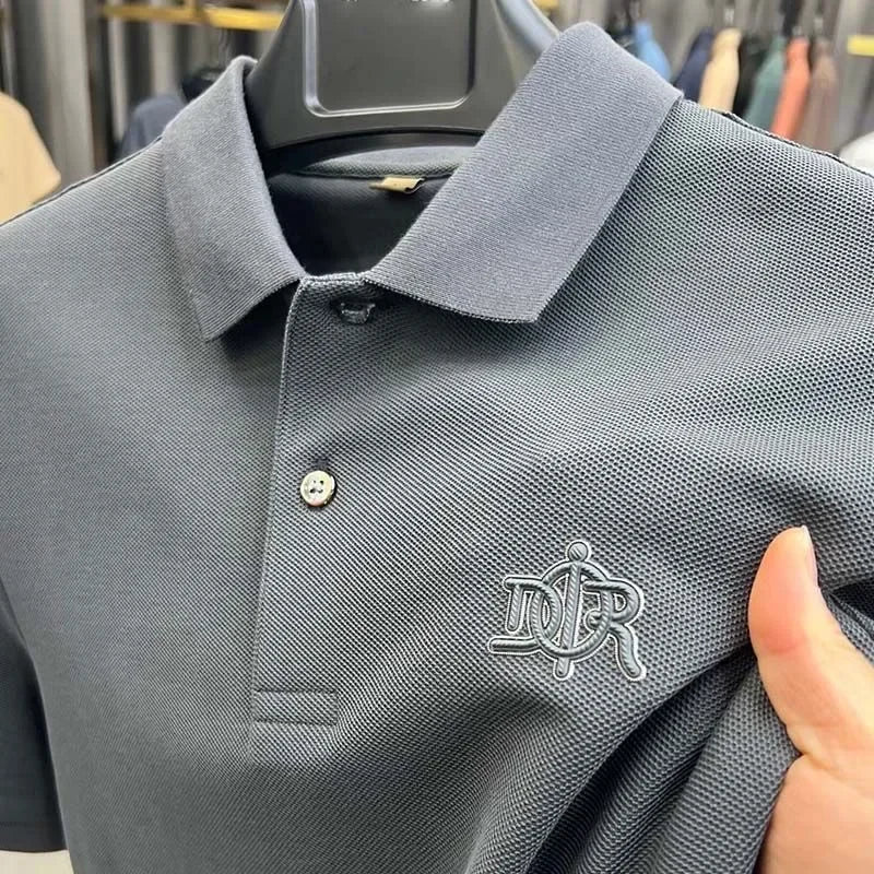 High end brand men's short sleeved polo shirt, summer 2025 new fashion embroidery casual T-shirt, casual breathable top