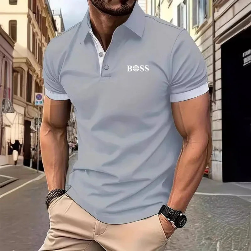 Summer men's polo shirt t shirt for man Fashion leisure polo new in tops & tees polo shirts herren man clothes Men Business Polo