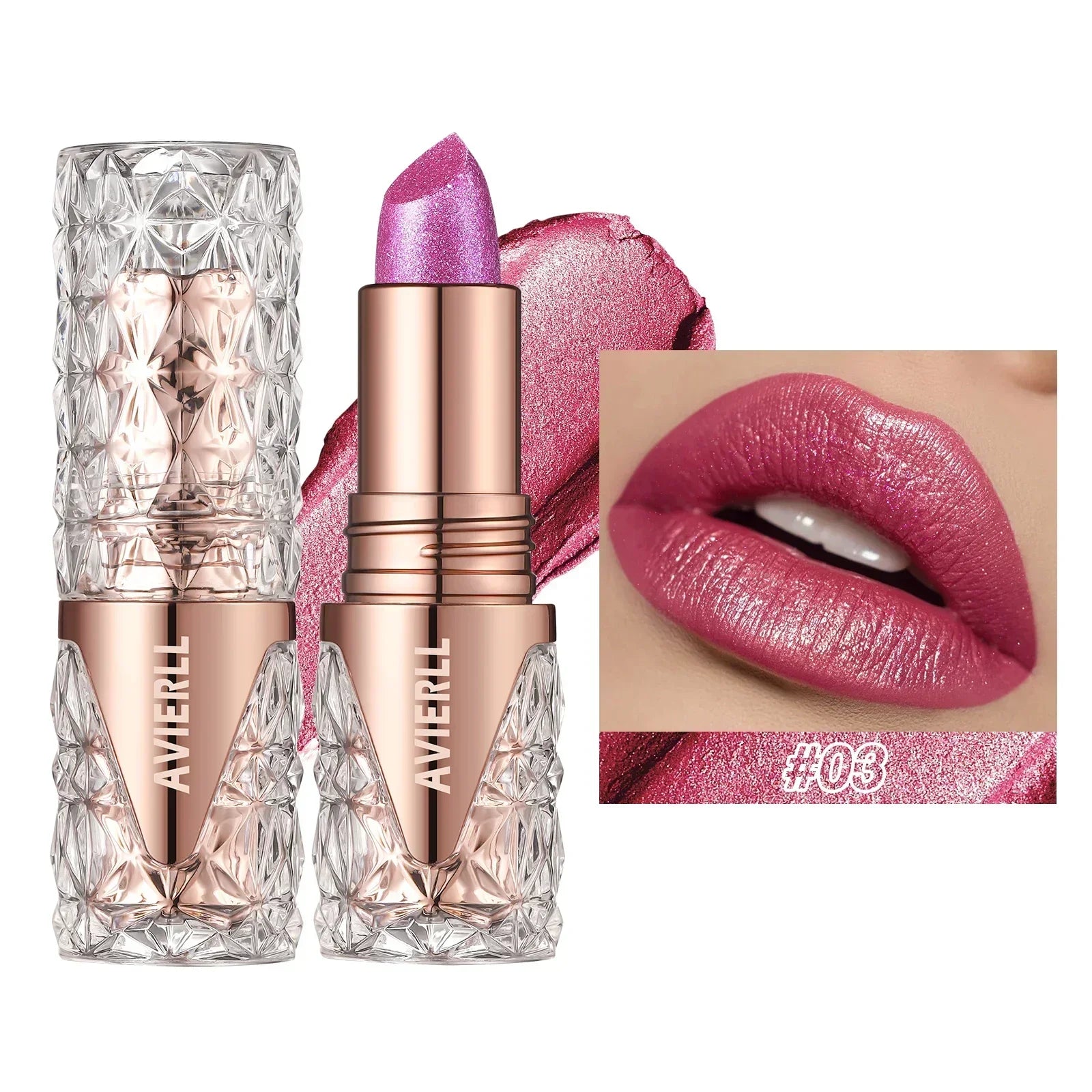 Glitter Lipsticks Quicksand Gold Lipstick Moisturizing Silky Mermaid Girl Pink Long-lasting Waterproof Orange Lips Makeup