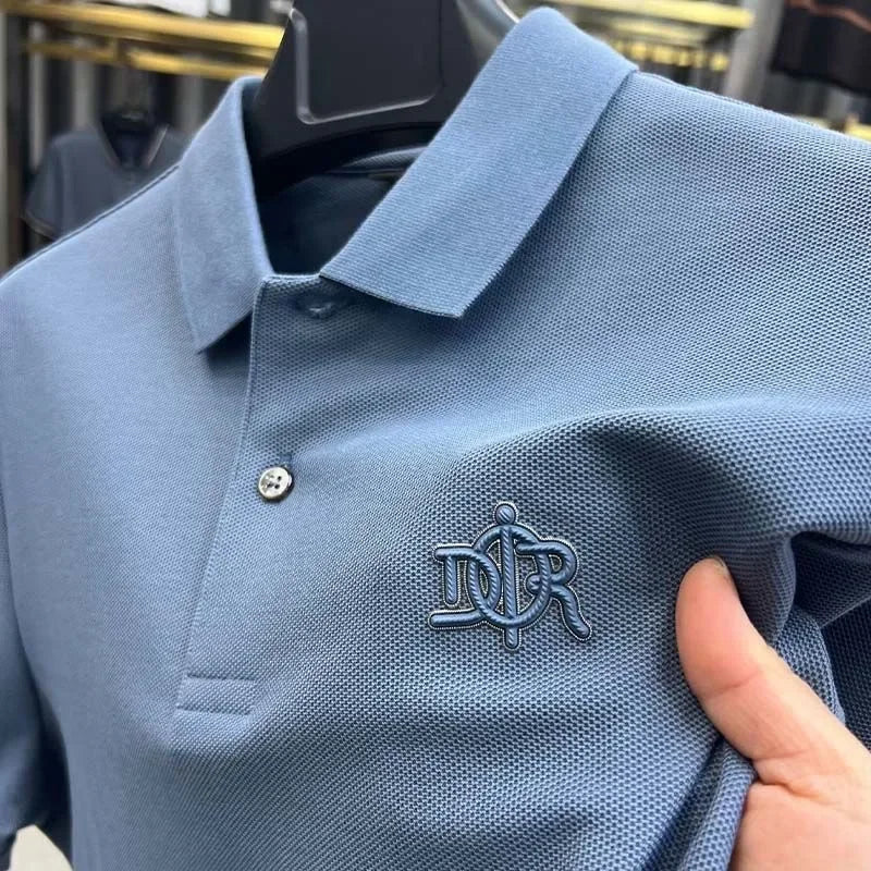 High end brand men's short sleeved polo shirt, summer 2025 new fashion embroidery casual T-shirt, casual breathable top