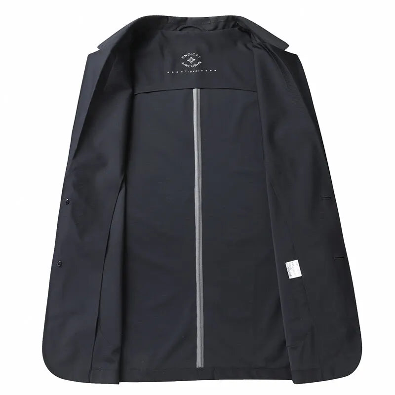 2025 Summer Ice Silk Thin Sunscreen Suit Jackets for Men Classic Business Casual Blazers Wedding Social Dress Coat Men Clothing