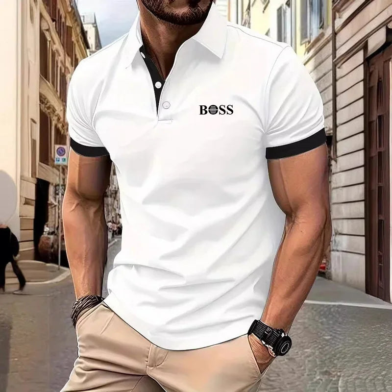 Summer men's polo shirt t shirt for man Fashion leisure polo new in tops & tees polo shirts herren man clothes Men Business Polo