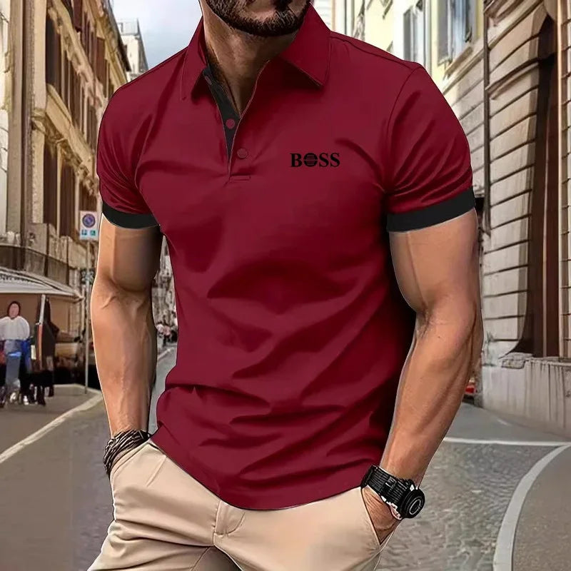 Summer men's polo shirt t shirt for man Fashion leisure polo new in tops & tees polo shirts herren man clothes Men Business Polo