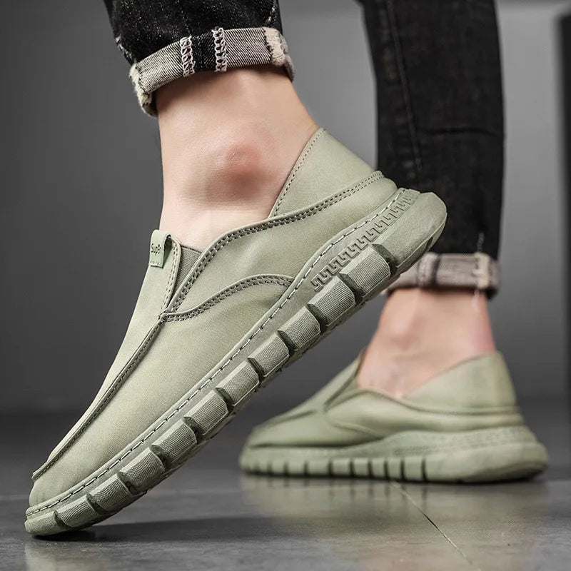 Men Flat Loafers 2023 New Fashion Canvas Casual Shoes Moccasins Breathable Sneakers Comfort Flats Men Shoes Zapatillas Hombre
