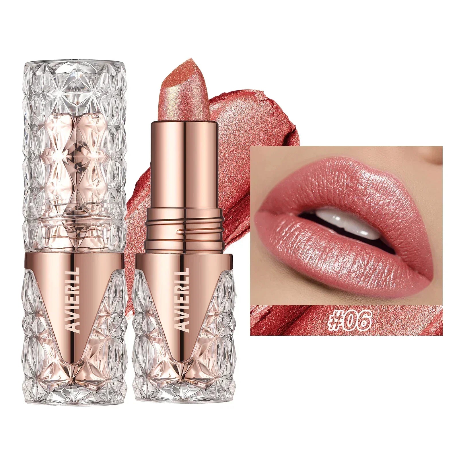 Glitter Lipsticks Quicksand Gold Lipstick Moisturizing Silky Mermaid Girl Pink Long-lasting Waterproof Orange Lips Makeup