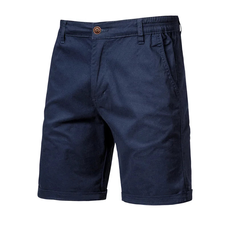 2025 Men Shorts Summer Cotton Middle Waist Male Casual Business Men Shorts Printed Beach Stretch Chino Classic Fit Short Homme