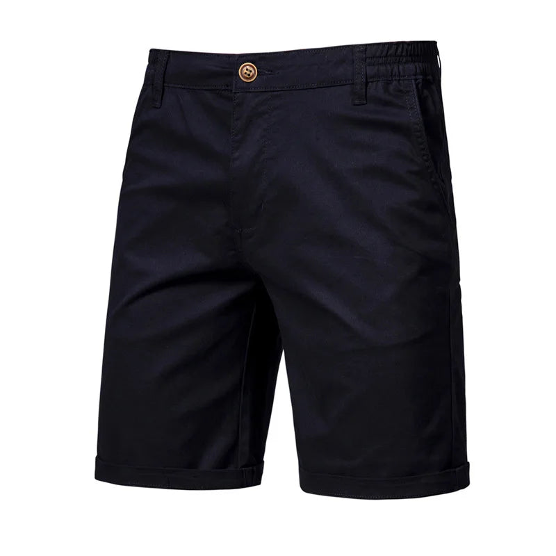 2025 Men Shorts Summer Cotton Middle Waist Male Casual Business Men Shorts Printed Beach Stretch Chino Classic Fit Short Homme