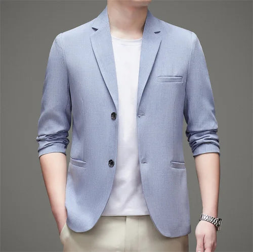 Autumn New Men's Long-sleeved Suit Jacket, Business Casual Slim Blazers , Asian Size Men Coat