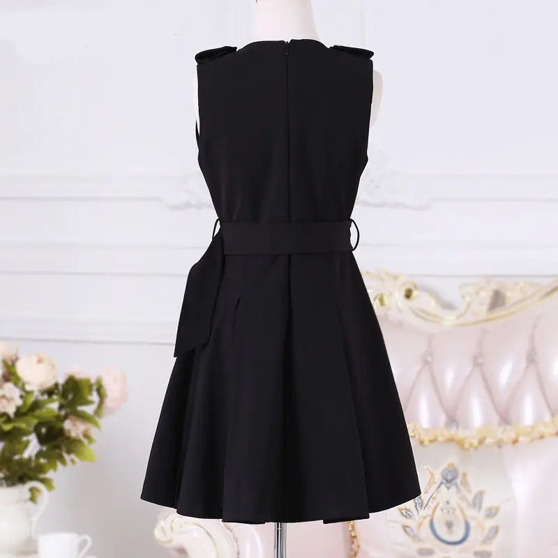 Women Dresses 2020 Spring And Autumn New Women's Black Zipper Slim British Temperament Dress Student Dresses Clothing