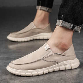 Men Flat Loafers 2023 New Fashion Canvas Casual Shoes Moccasins Breathable Sneakers Comfort Flats Men Shoes Zapatillas Hombre