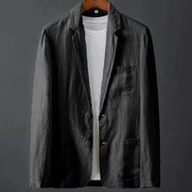Men's Cotton Linen Blazer Jacket Spring Summer High Quality Solid Slim Casual Business Thin Breathable Suit Coat Male Clothing