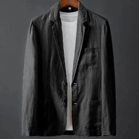 Men's Cotton Linen Blazer Jacket Spring Summer High Quality Solid Slim Casual Business Thin Breathable Suit Coat Male Clothing