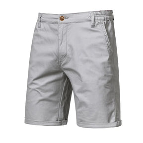 2025 Men Shorts Summer Cotton Middle Waist Male  Casual Business Men Shorts Printed Beach Stretch Chino Classic Fit Short Homme