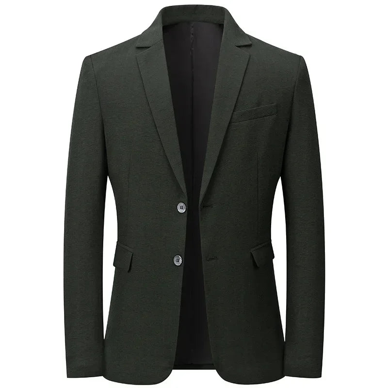 New Spring Summer Men Thin Breathable Blazers Jackets High Quality Male Fit Suits Jackets Business Casual Slim Suits Coats 4XL