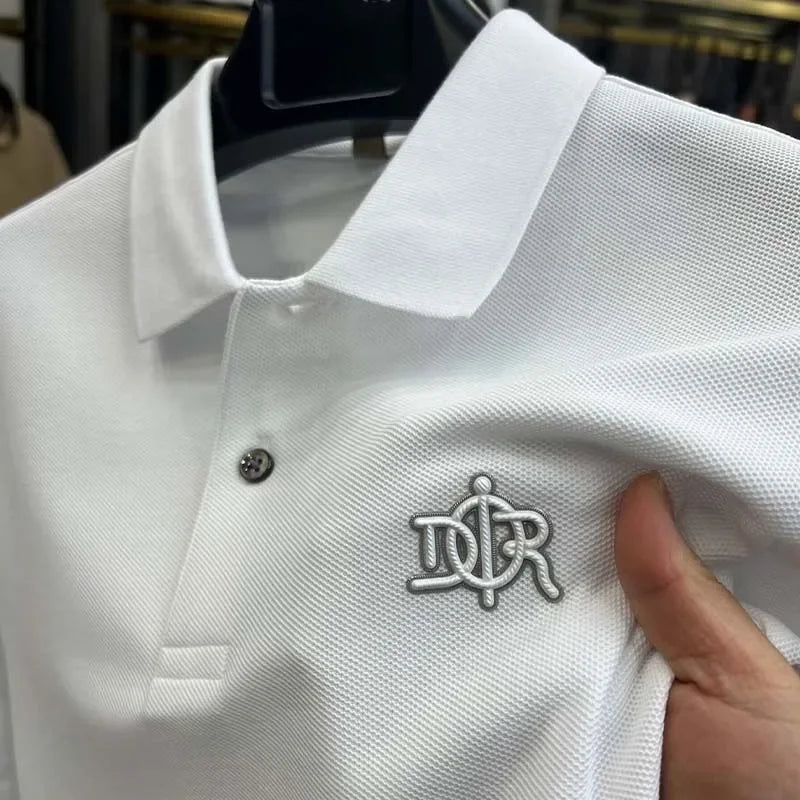 High end brand men's short sleeved polo shirt, summer 2025 new fashion embroidery casual T-shirt, casual breathable top