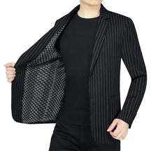 New Summer Men Striped Business Blazers Jackets Mesh Thin Casual Suits Coats Quality Male Slim Fit Blazers Suits Coats Clothing