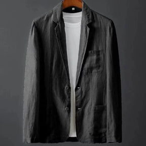 Men's Cotton Linen Blazer Jacket Spring Summer High Quality Solid Slim Casual Business Thin Breathable Suit Coat Male Clothing