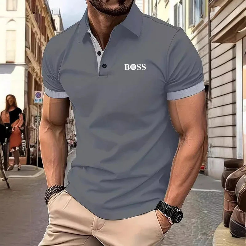 Summer men's polo shirt t shirt for man Fashion leisure polo new in tops & tees polo shirts herren man clothes Men Business Polo
