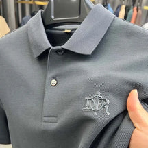 High end brand men's short sleeved polo shirt, summer 2025 new fashion embroidery casual T-shirt, casual breathable top