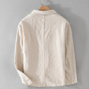 men's Blazers Linen and Cotton Casual men clothing fashion 2024 Spring Autumn Solid Tops for Young men loose Suit Coat
