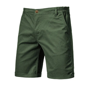 2025 Men Shorts Summer Cotton Middle Waist Male  Casual Business Men Shorts Printed Beach Stretch Chino Classic Fit Short Homme