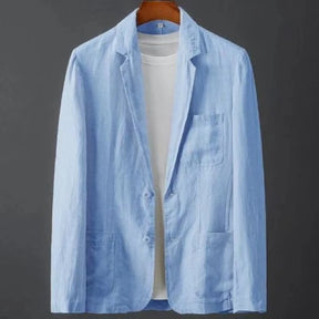Men's Cotton Linen Blazer Jacket Spring Summer High Quality Solid Slim Casual Business Thin Breathable Suit Coat Male Clothing