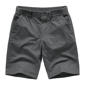 Men Cotton 100% Casual Shorts New Summer Man Elastic Waist Sportswear Jogger Pants Quality Male Straight Knee Length Pants 5XL