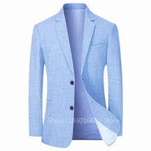 Linen Men Blazer for Summer Vacation 1 Piece Male Suit Jackets for Business Party Casual Suit Designer Slim Fit Blazers