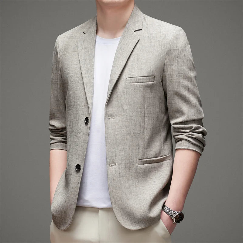 Autumn New Men's Long-sleeved Suit Jacket, Business Casual Slim Blazers , Asian Size Men Coat