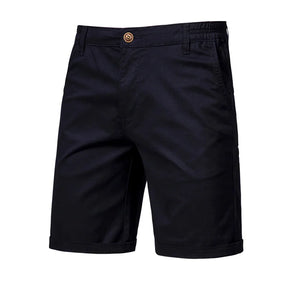 2025 Men Shorts Summer Cotton Middle Waist Male  Casual Business Men Shorts Printed Beach Stretch Chino Classic Fit Short Homme