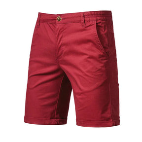 2025 Men Shorts Summer Cotton Middle Waist Male  Casual Business Men Shorts Printed Beach Stretch Chino Classic Fit Short Homme