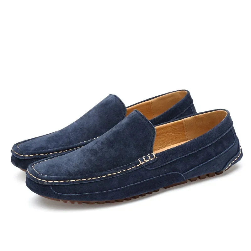Suede Leather Men’s Loafers Luxury 2024 Casual Shoes for Men Boat Shoes Handmade Men Slipon Driving Shoes Male Moccasins Zapatos