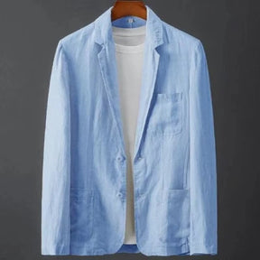 Men's Cotton Linen Blazer Jacket Spring Summer High Quality Solid Slim Casual Business Thin Breathable Suit Coat Male Clothing