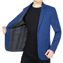 New Summer Men Striped Business Blazers Jackets Mesh Thin Casual Suits Coats Quality Male Slim Fit Blazers Suits Coats Clothing